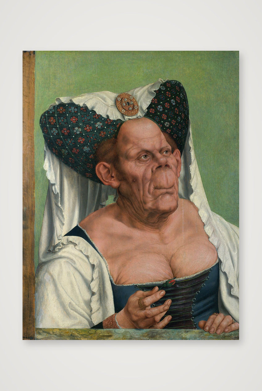 Quinten Matsys: Eine groteske alte Frau, 1513 — 60×80cm, 24×31" Print only