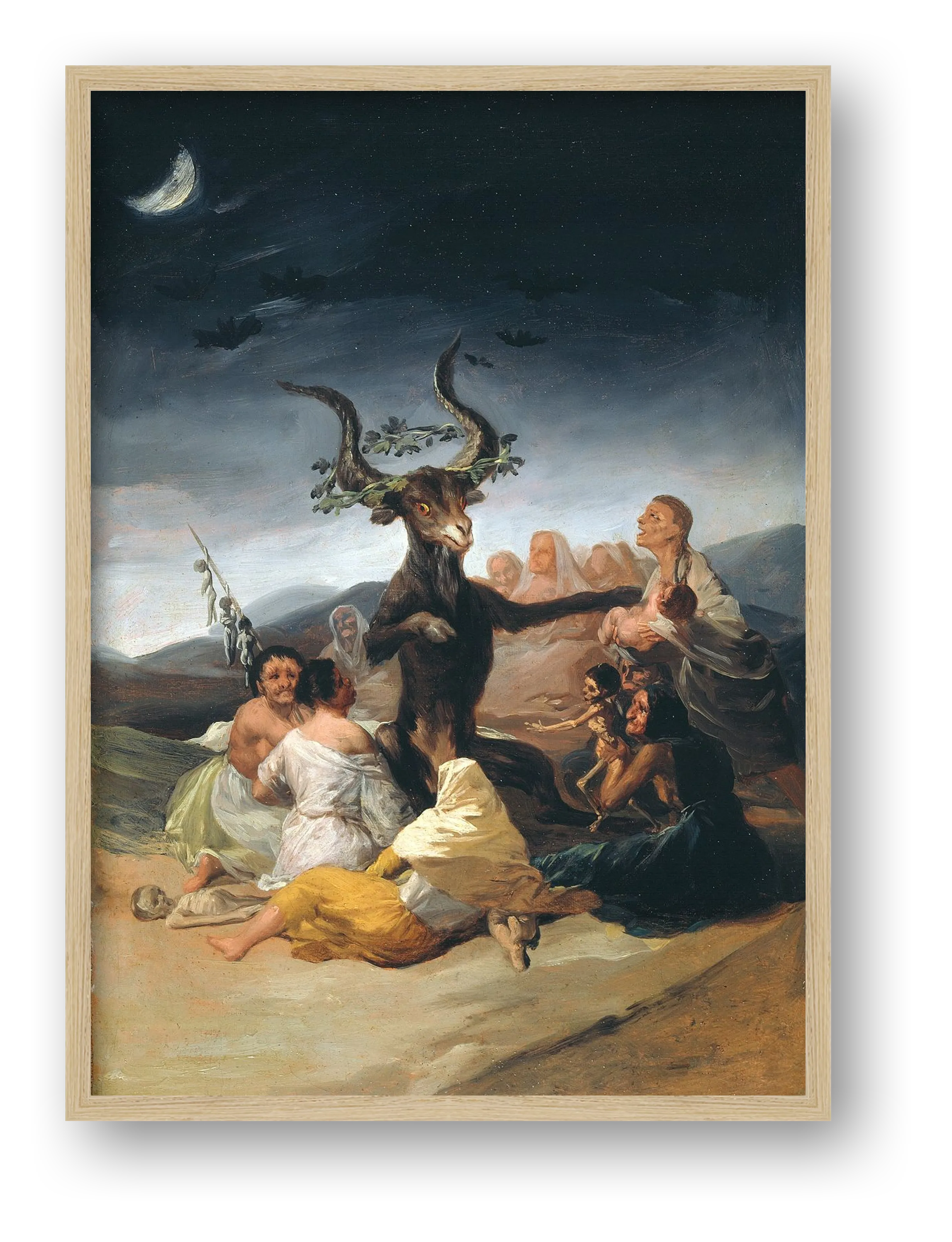 Francisco de Goya: Hexensabbat / Der große Ziegenbock, 1798 — framed