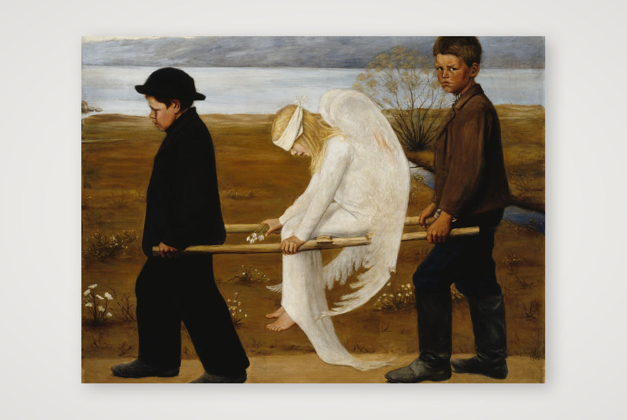 Hugo Simberg: Der verwundete Engel, 1903 — 80×60cm, 31×24" Print only
