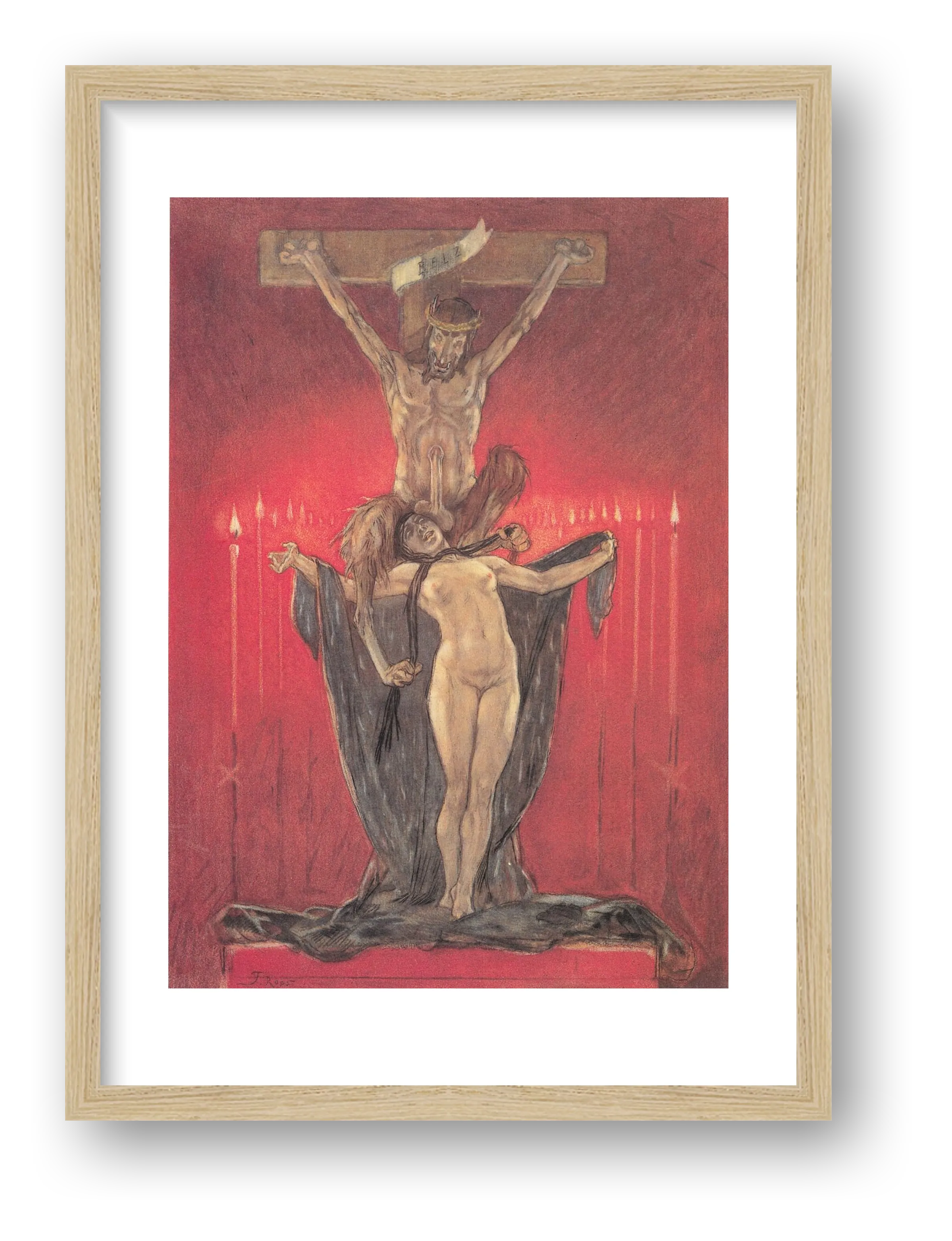 Félicien Rops: Der Kalvarienberg, 1882 — framed