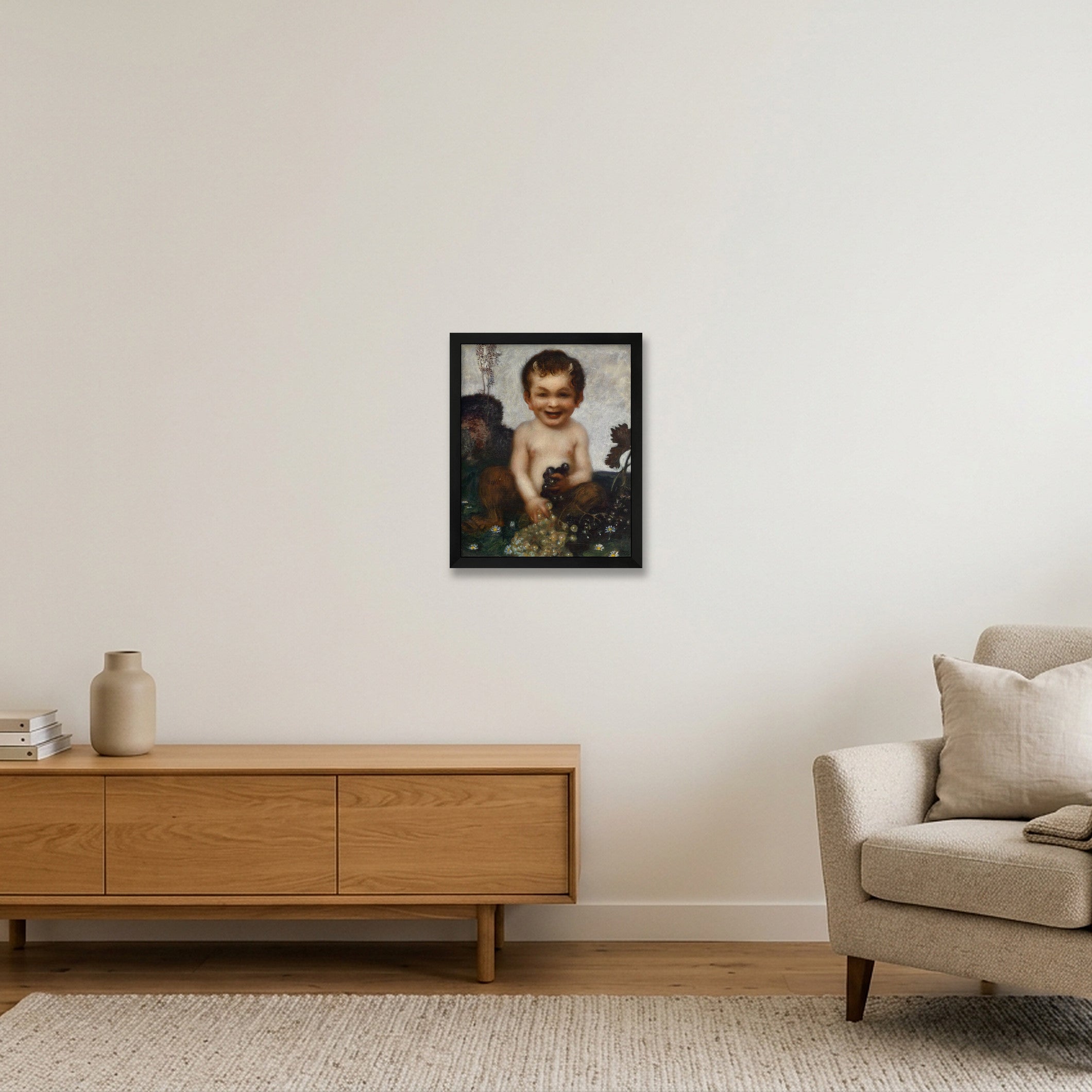 Franz von Stuck: Junger Faun, 1902 — 28×35cm, 11×14" Black Frame