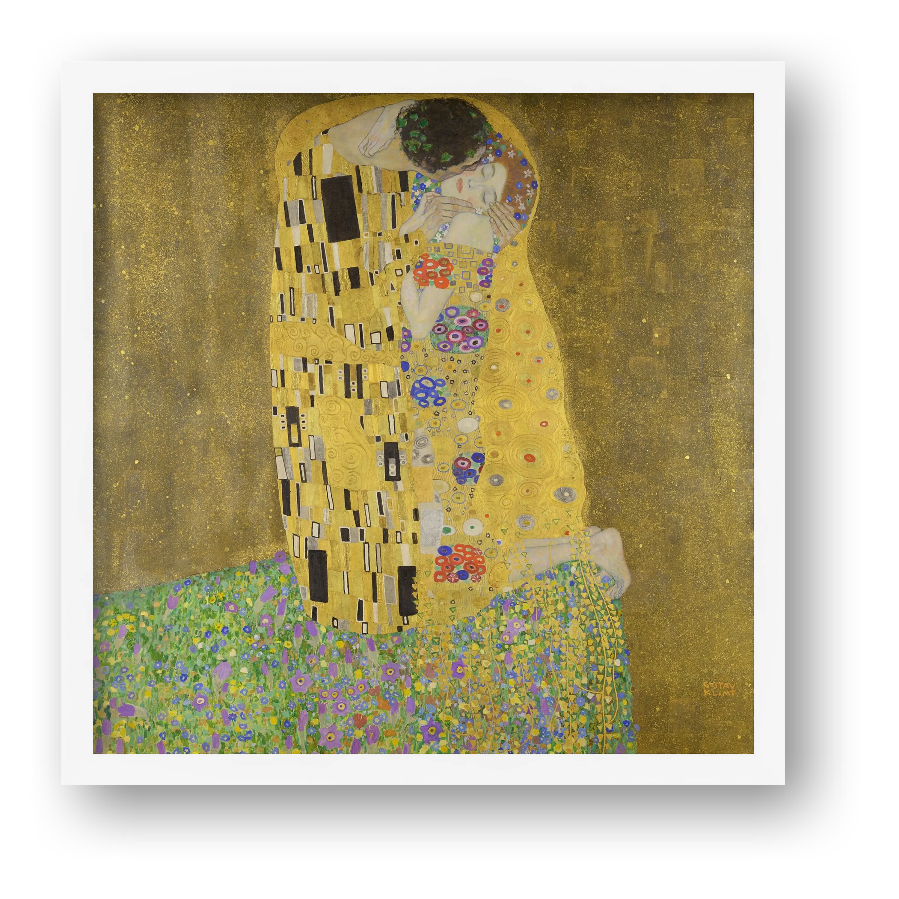 Gustav Klimt: Der Kuss, 1907/08 — framed