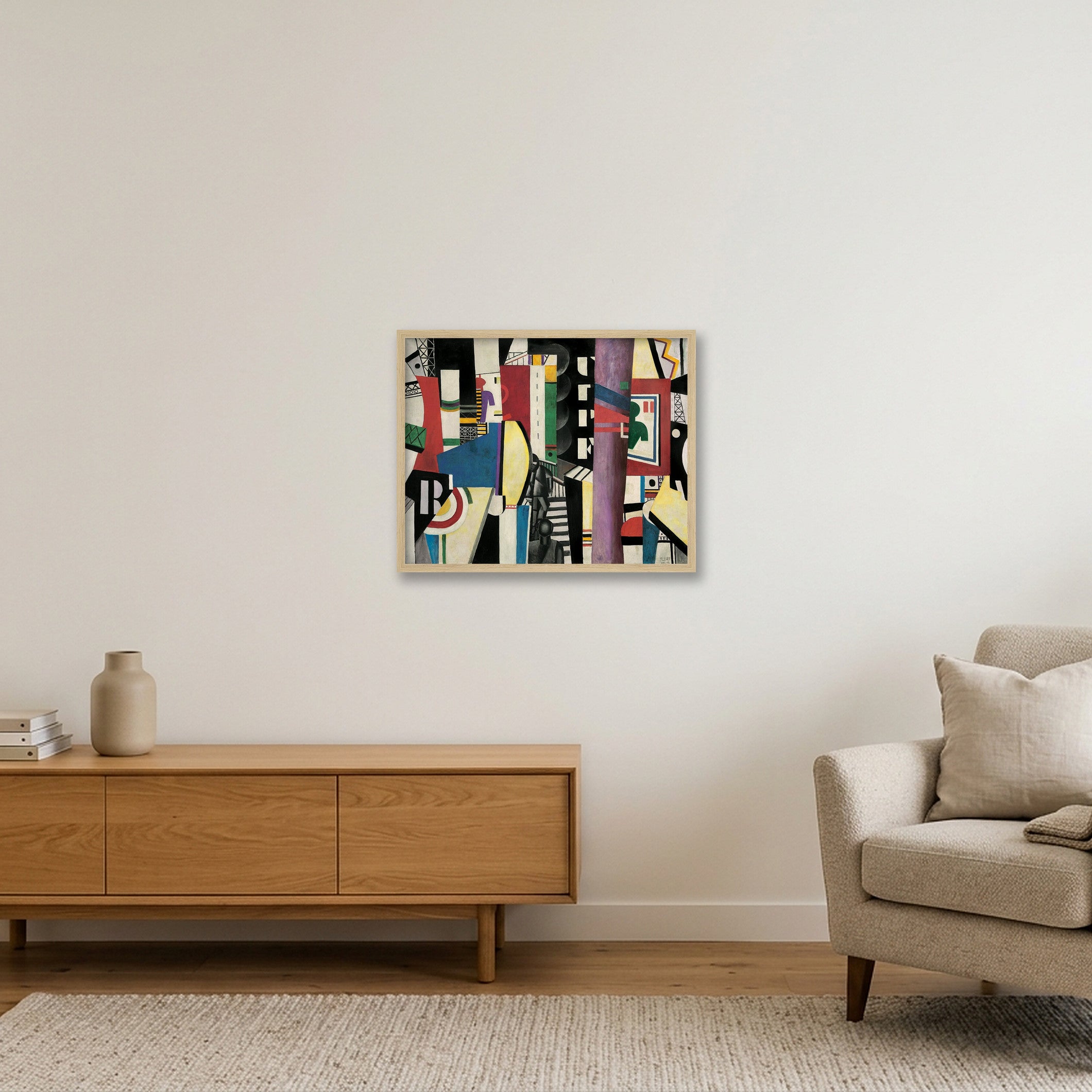 Fernand Léger: The City, 1919 — 50×40cm, 20×16" Oak Frame