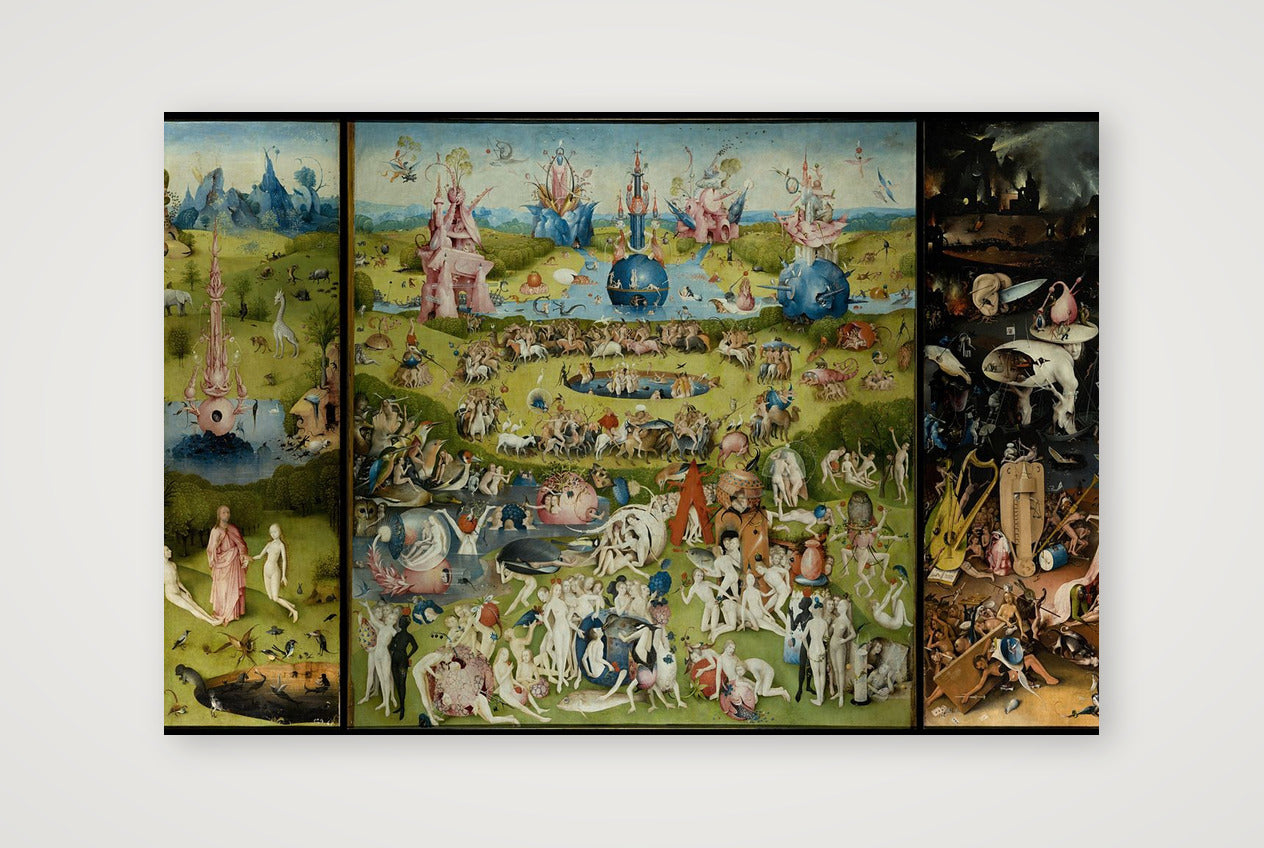 Hieronymus Bosch: Der Garten der Lüste, 1490/1500 — 60×40cm, 24×16" Print only