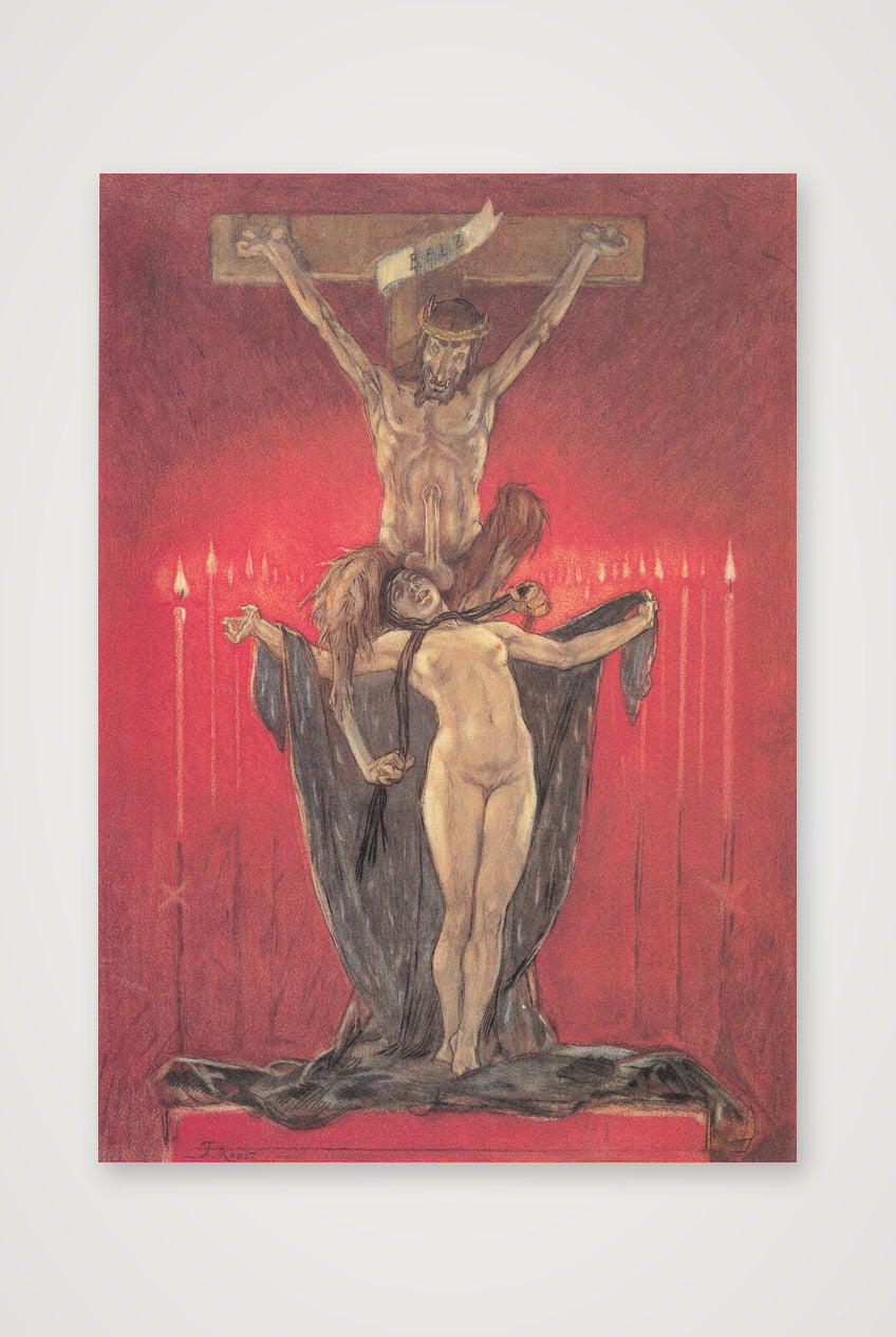 Félicien Rops: Der Kalvarienberg, 1882 — A3 (30×42cm, 12×17") Print only