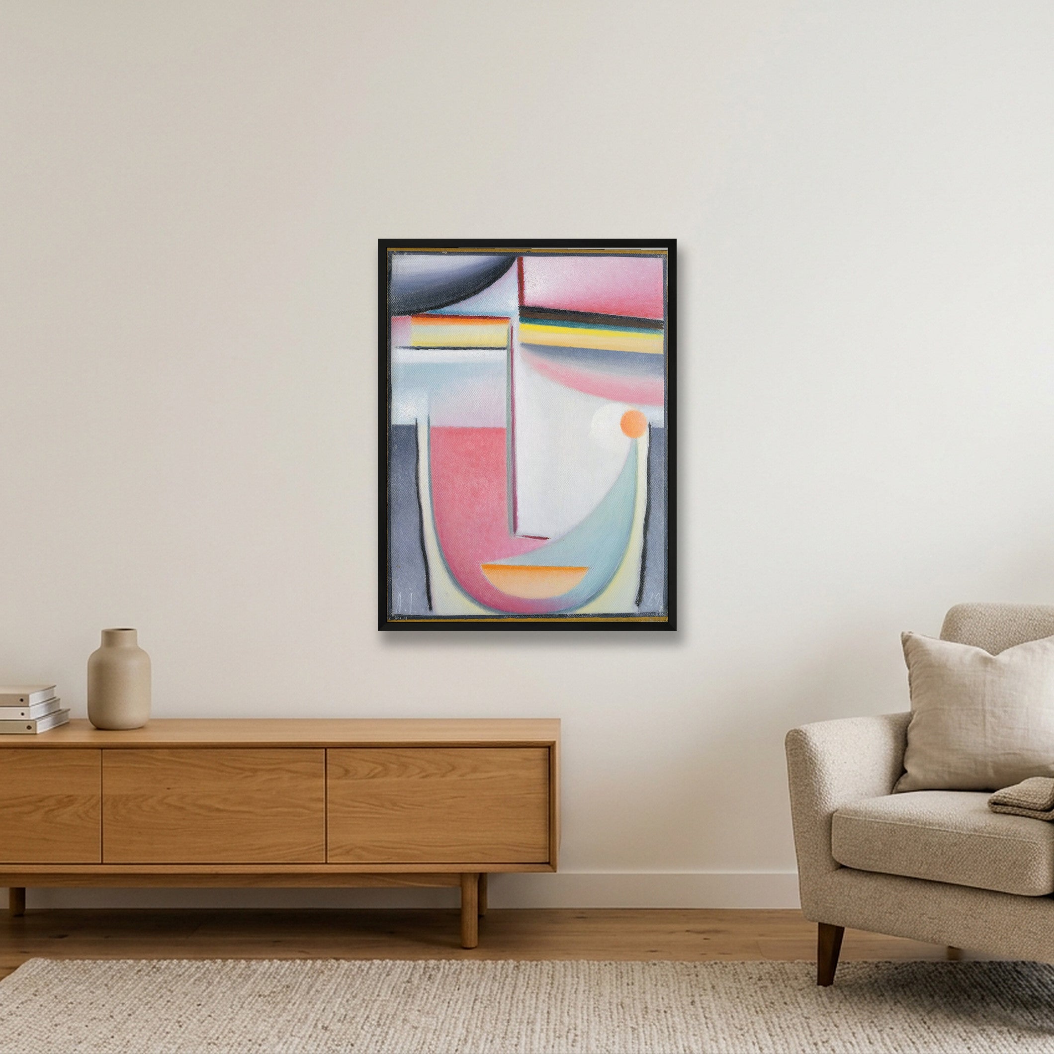 Alexej von Jawlensky: Abstract Head: Symphony in Pink, 1929 — 60×80cm, 24×31" Black Frame