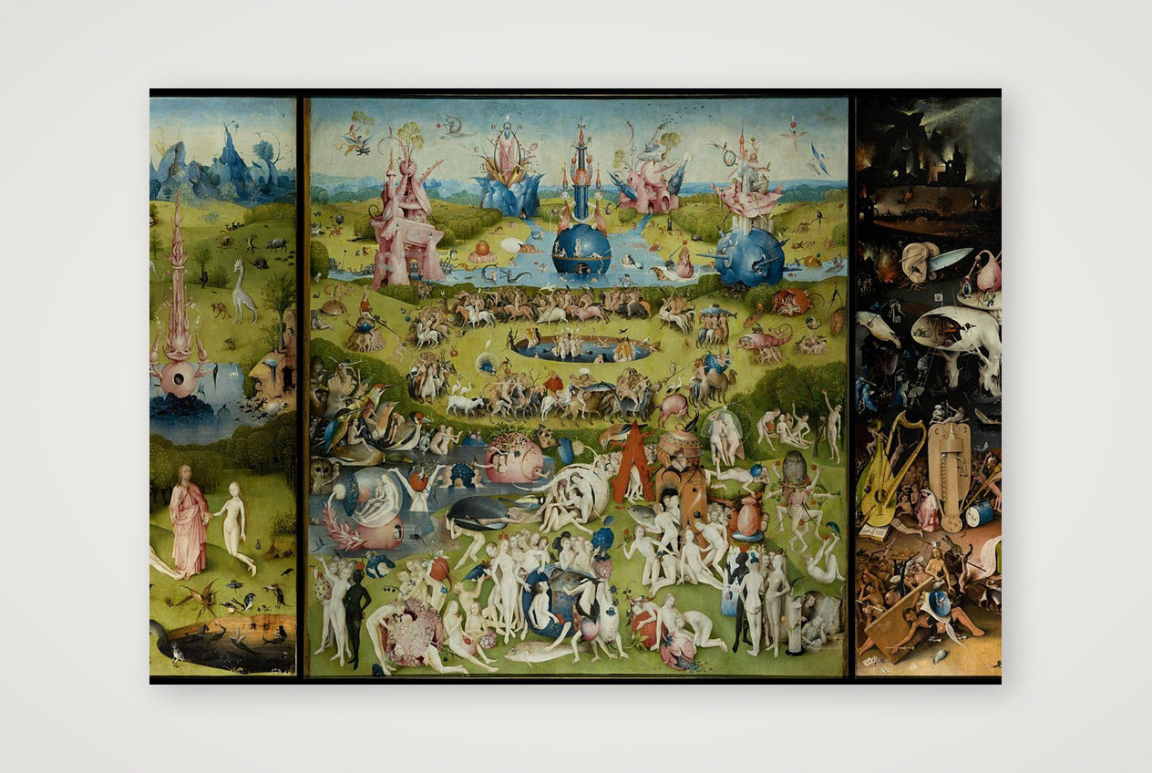 Hieronymus Bosch: Der Garten der Lüste, 1490/1500 — 100×70cm, 39×28" Print only