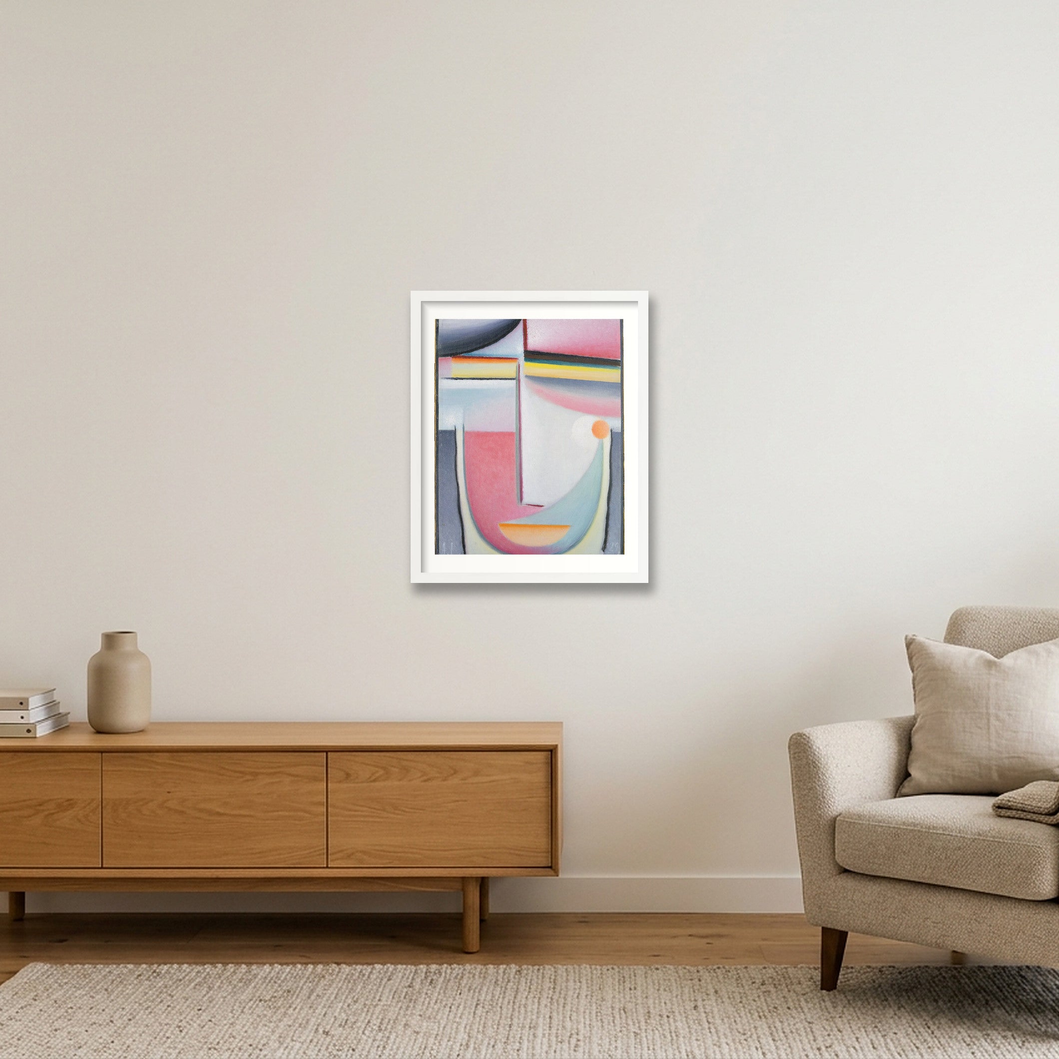 Alexej von Jawlensky: Abstract Head: Symphony in Pink, 1929 — 40×50cm, 16×20" White Frame