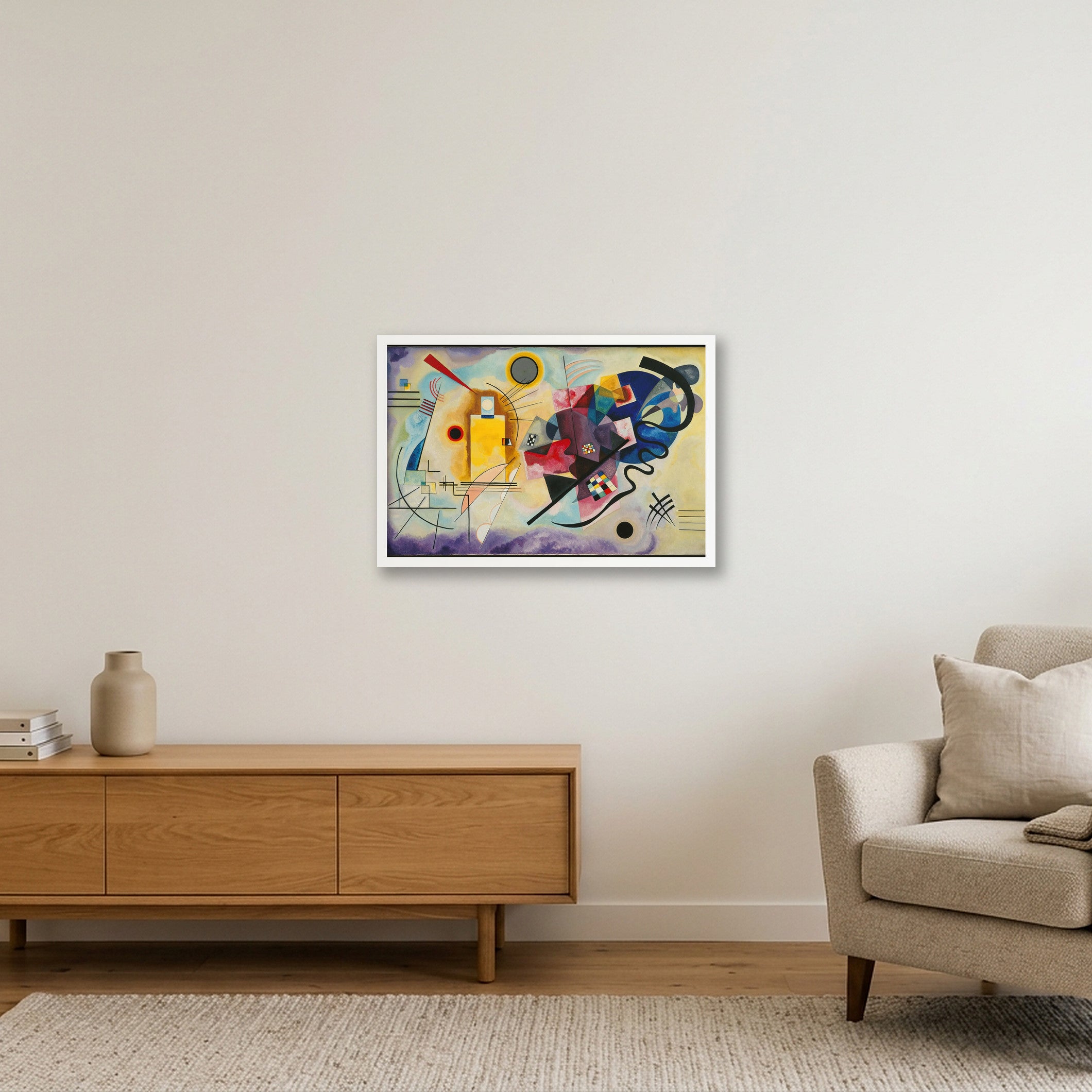 Vassily Kandinsky: Gelb-Rot-Blau, 1925 — 60×40cm, 24×16" White Frame