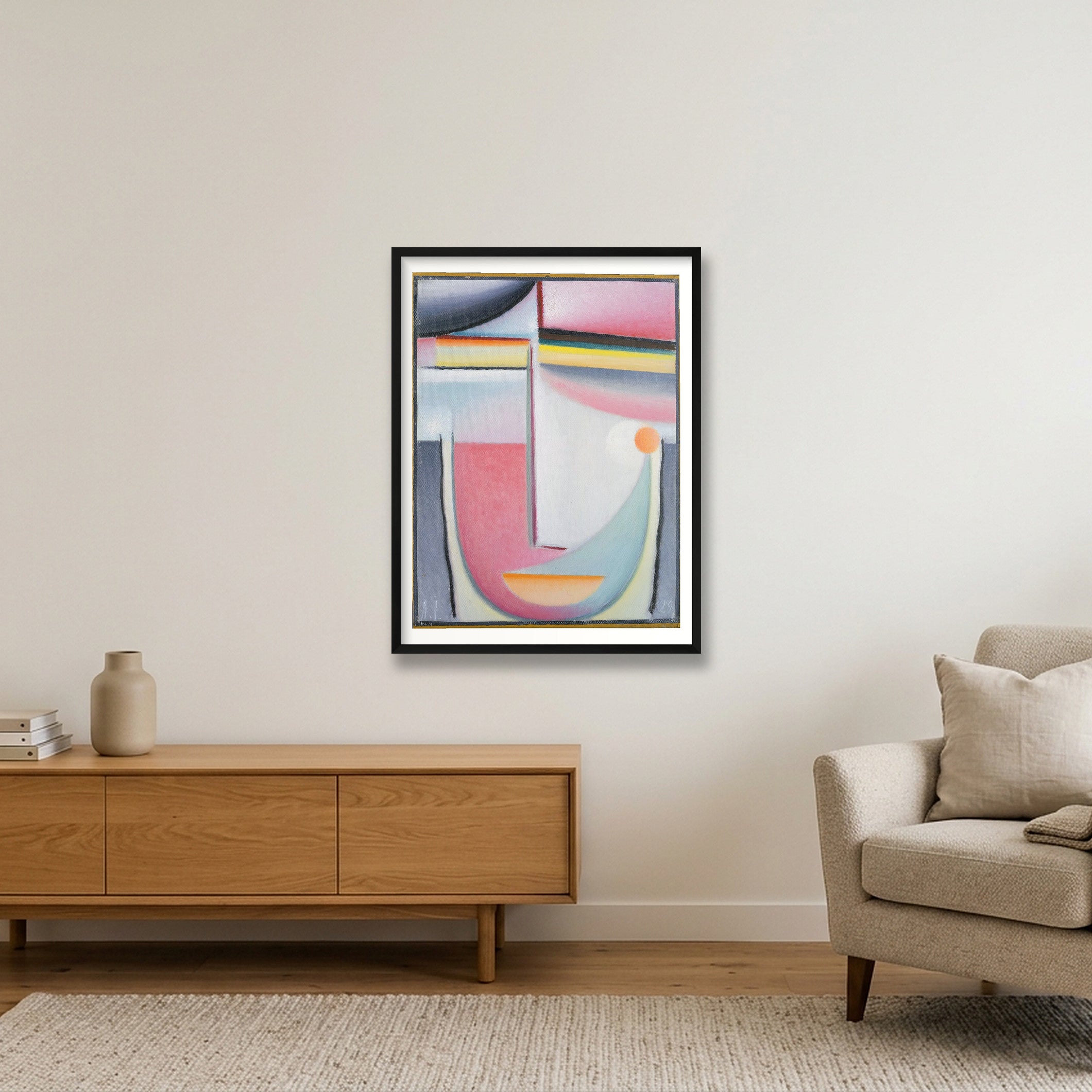 Alexej von Jawlensky: Abstract Head: Symphony in Pink, 1929 — 60×80cm, 24×31" Black Frame