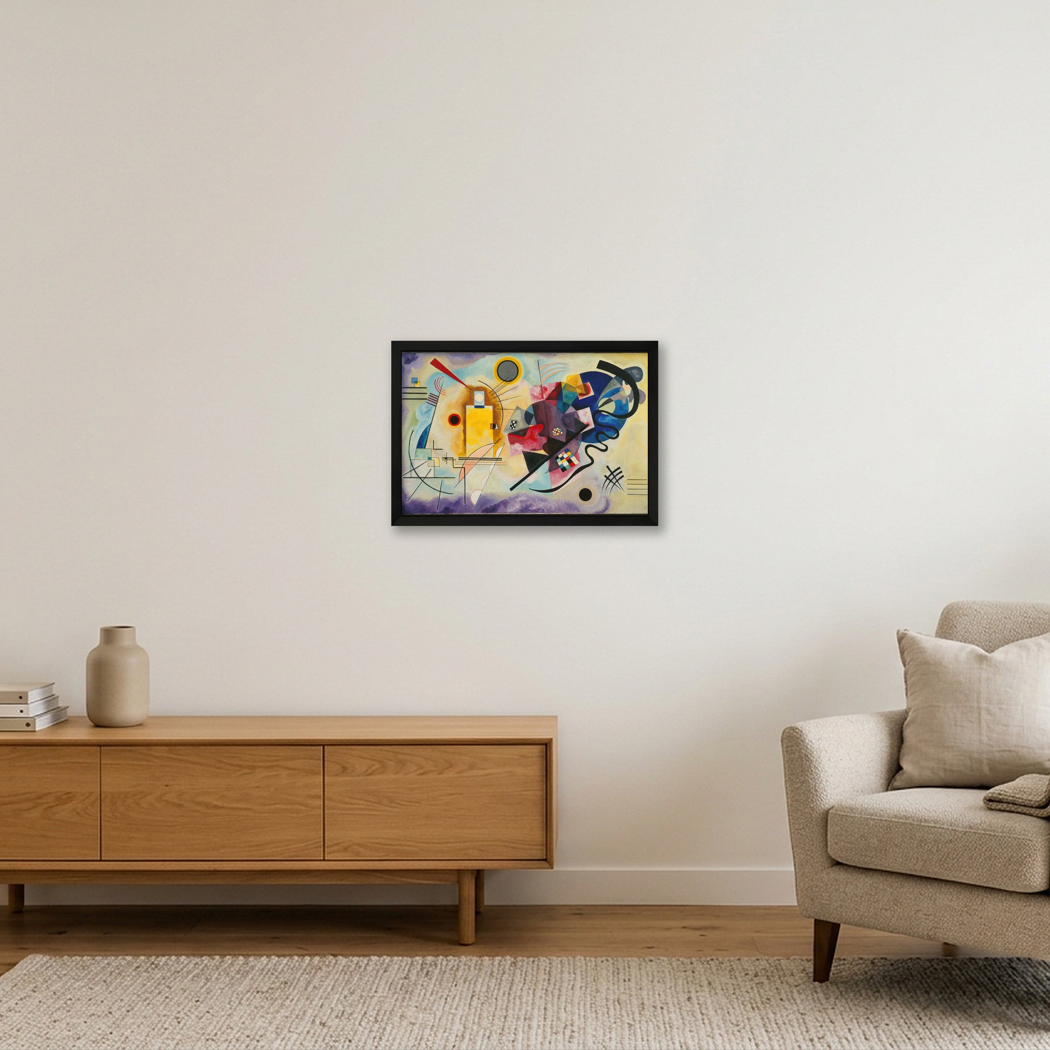 Vassily Kandinsky: Gelb-Rot-Blau, 1925 — 45×30cm, 18×12" Black Frame