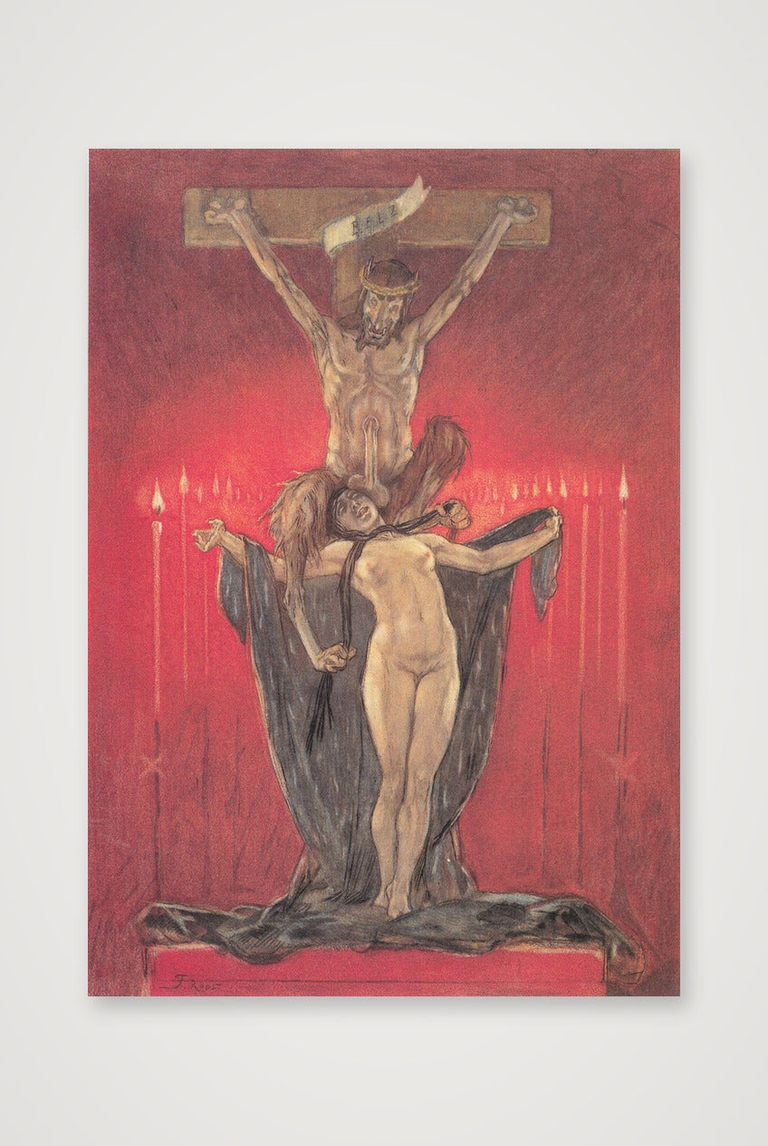 Félicien Rops: Der Kalvarienberg, 1882 — 70×100cm, 28×39" Print only
