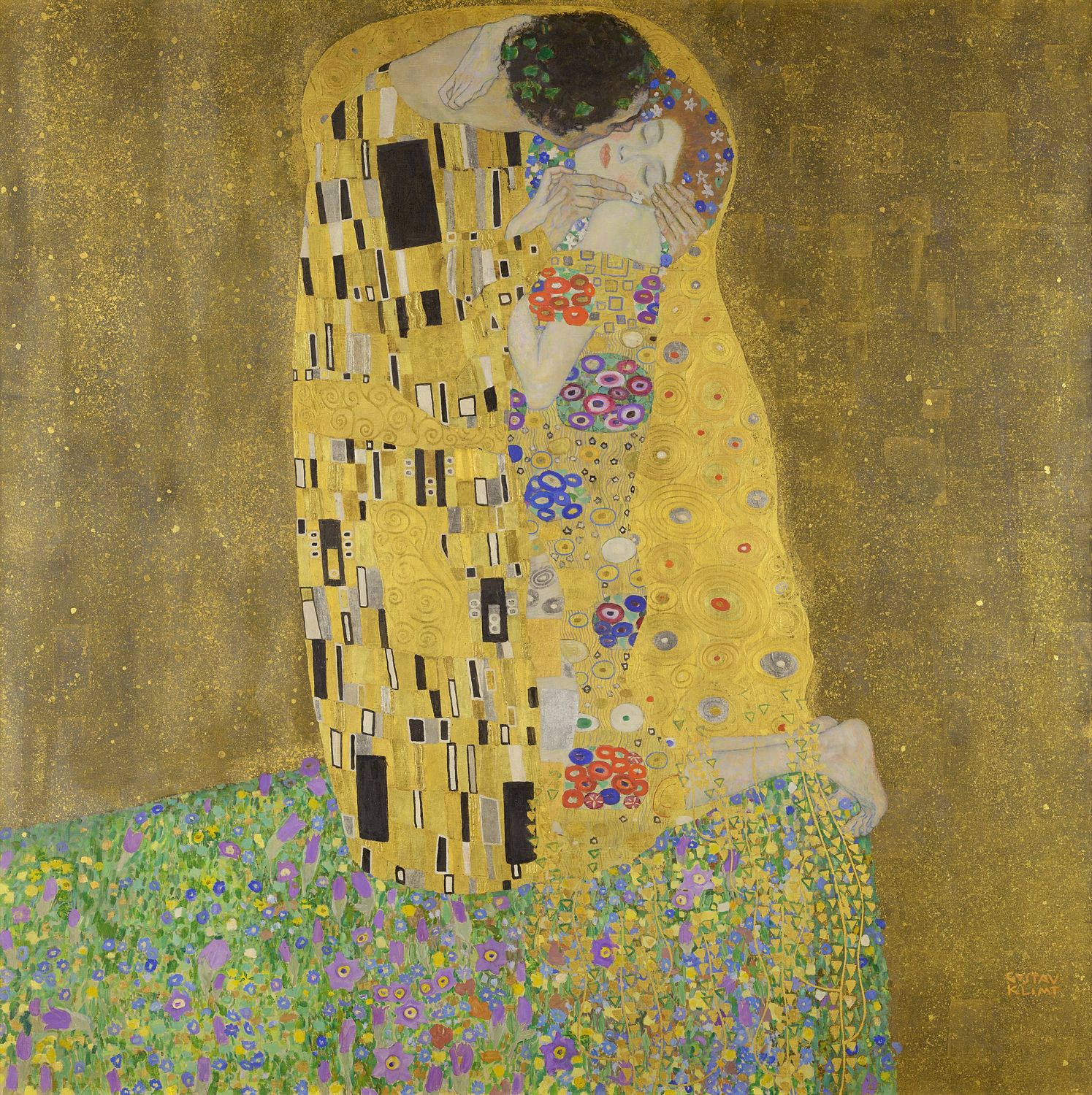 Gustav Klimt: Der Kuss, 1907/08