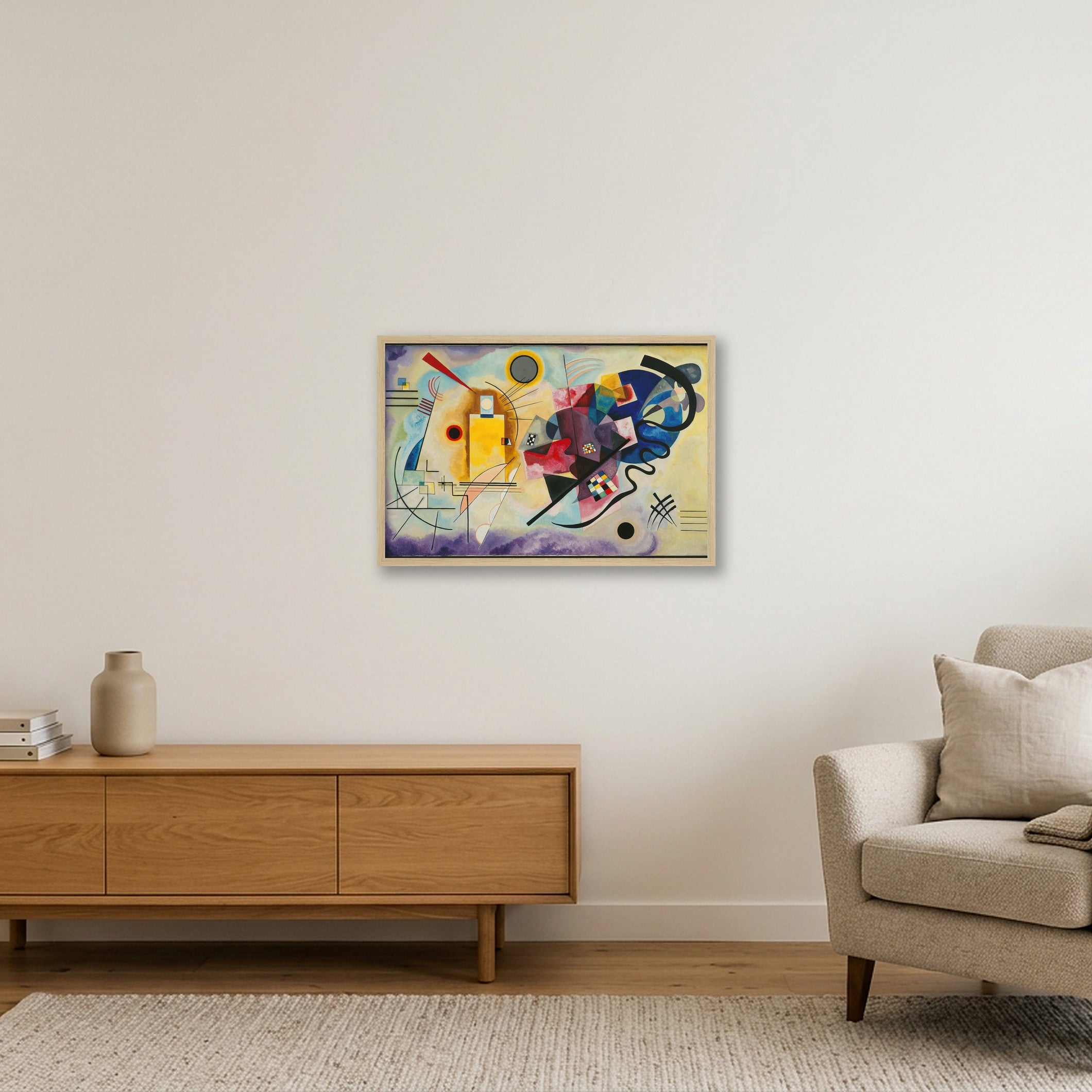 Vassily Kandinsky: Gelb-Rot-Blau, 1925 — 60×40cm, 24×16" Oak Frame