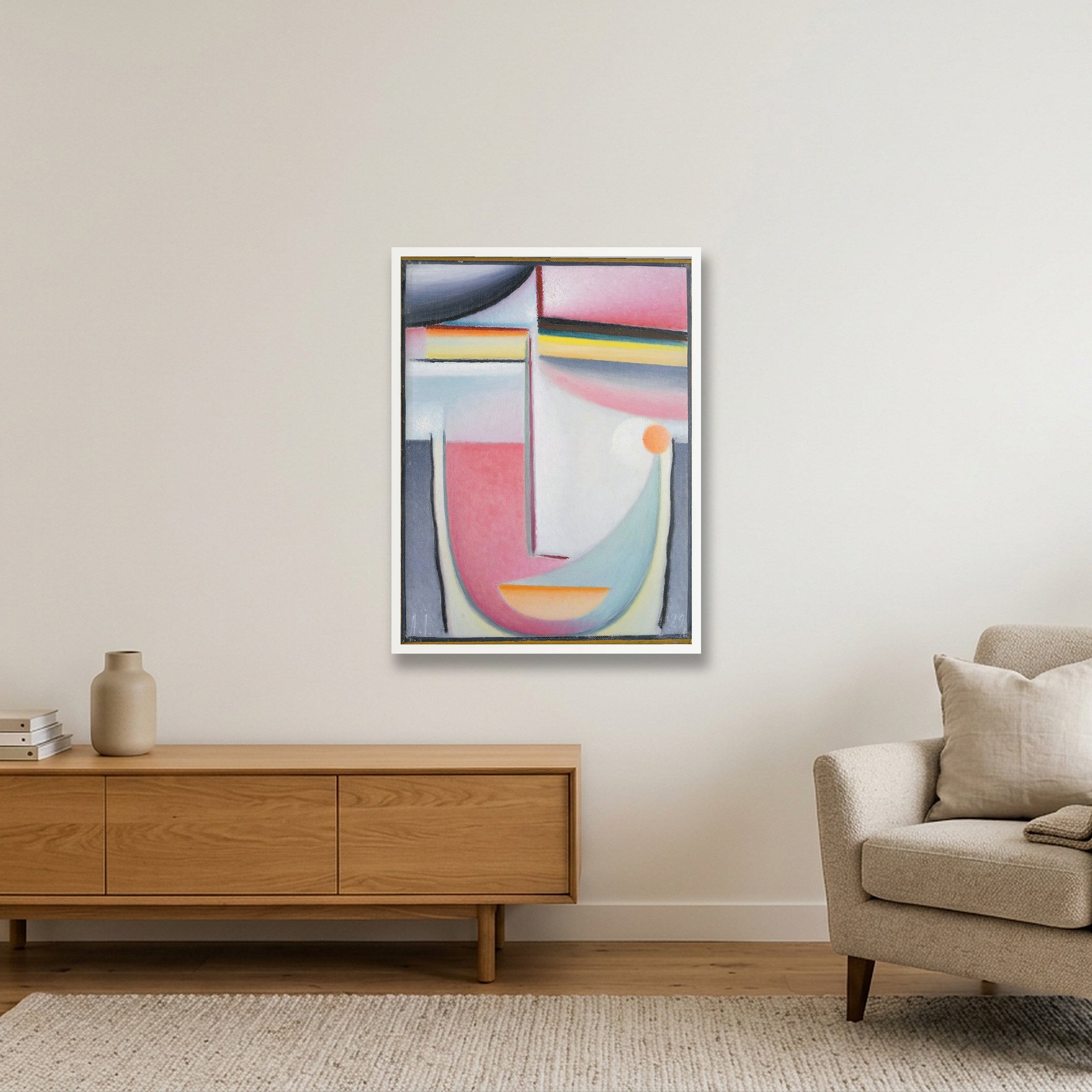 Alexej von Jawlensky: Abstract Head: Symphony in Pink, 1929 — 60×80cm, 24×31" White Frame