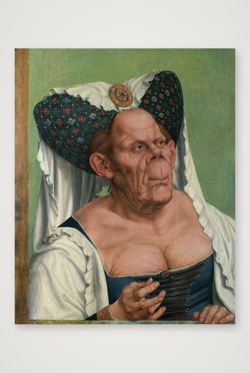 Quinten Matsys: Eine groteske alte Frau, 1513 — 40×50cm, 16×20" Print only