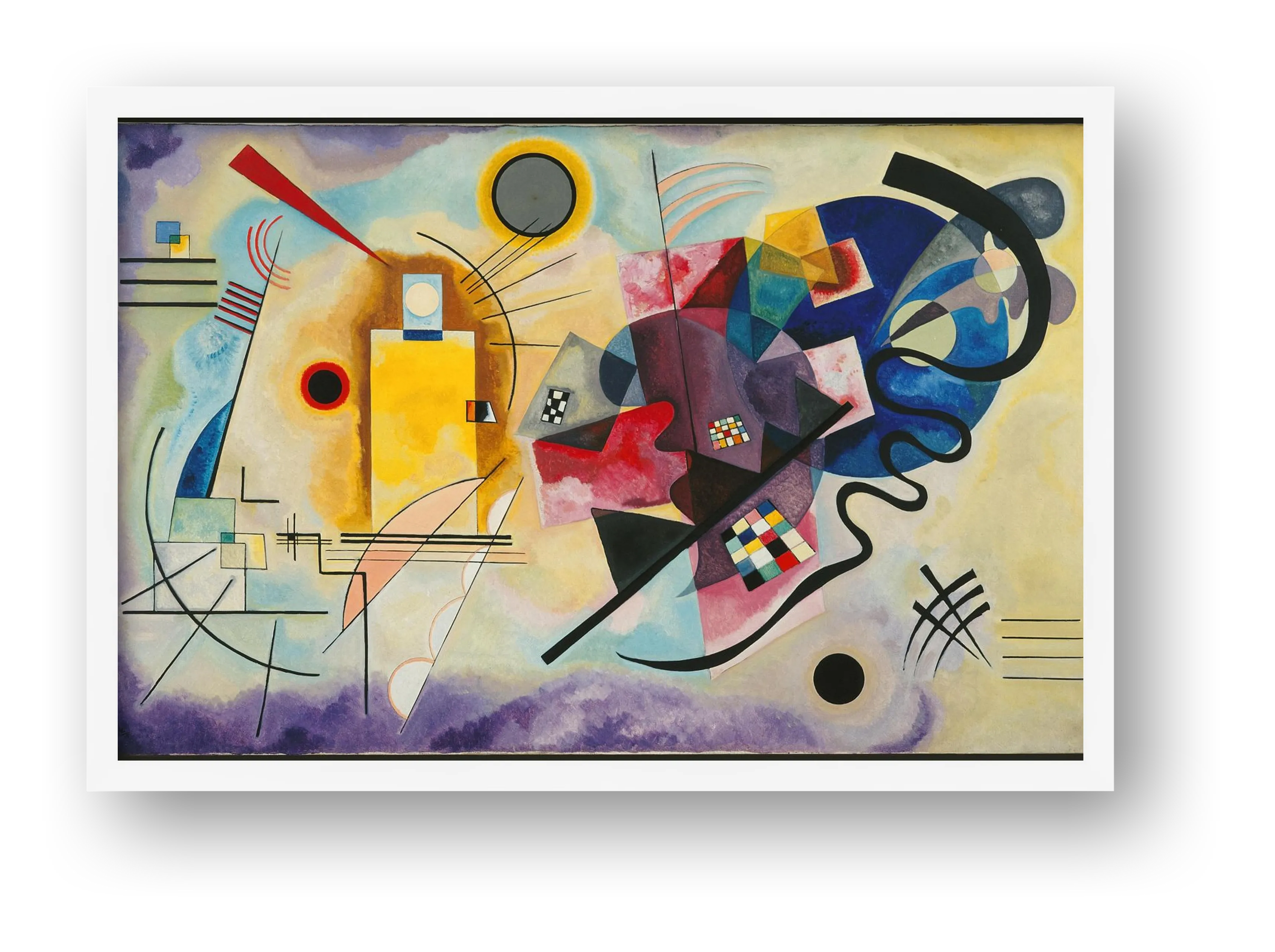 Vassily Kandinsky: Gelb-Rot-Blau, 1925 — framed