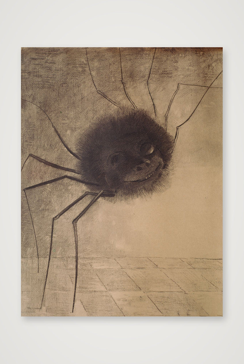 Odilon Redon: Die lächelnde Spinne, 1881 — 30×40cm, 12×16" Print only