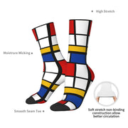 Mondrian trifft Marathon: Unisex-Sportsocken im Kunst-Design