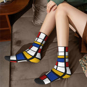 Mondrian trifft Marathon: Unisex-Sportsocken im Kunst-Design