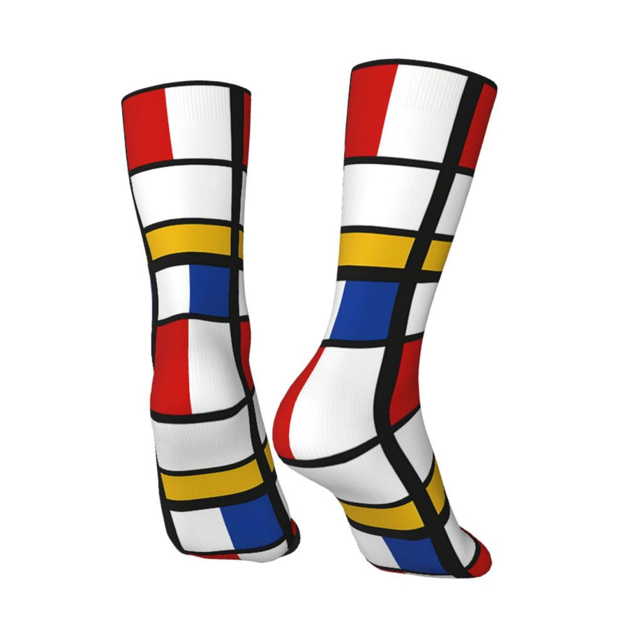 Mondrian trifft Marathon: Unisex-Sportsocken im Kunst-Design