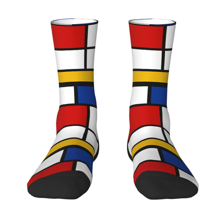 Mondrian trifft Marathon: Unisex-Sportsocken im Kunst-Design