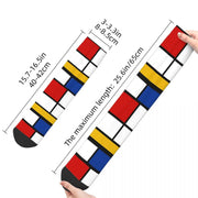 Mondrian trifft Marathon: Unisex-Sportsocken im Kunst-Design