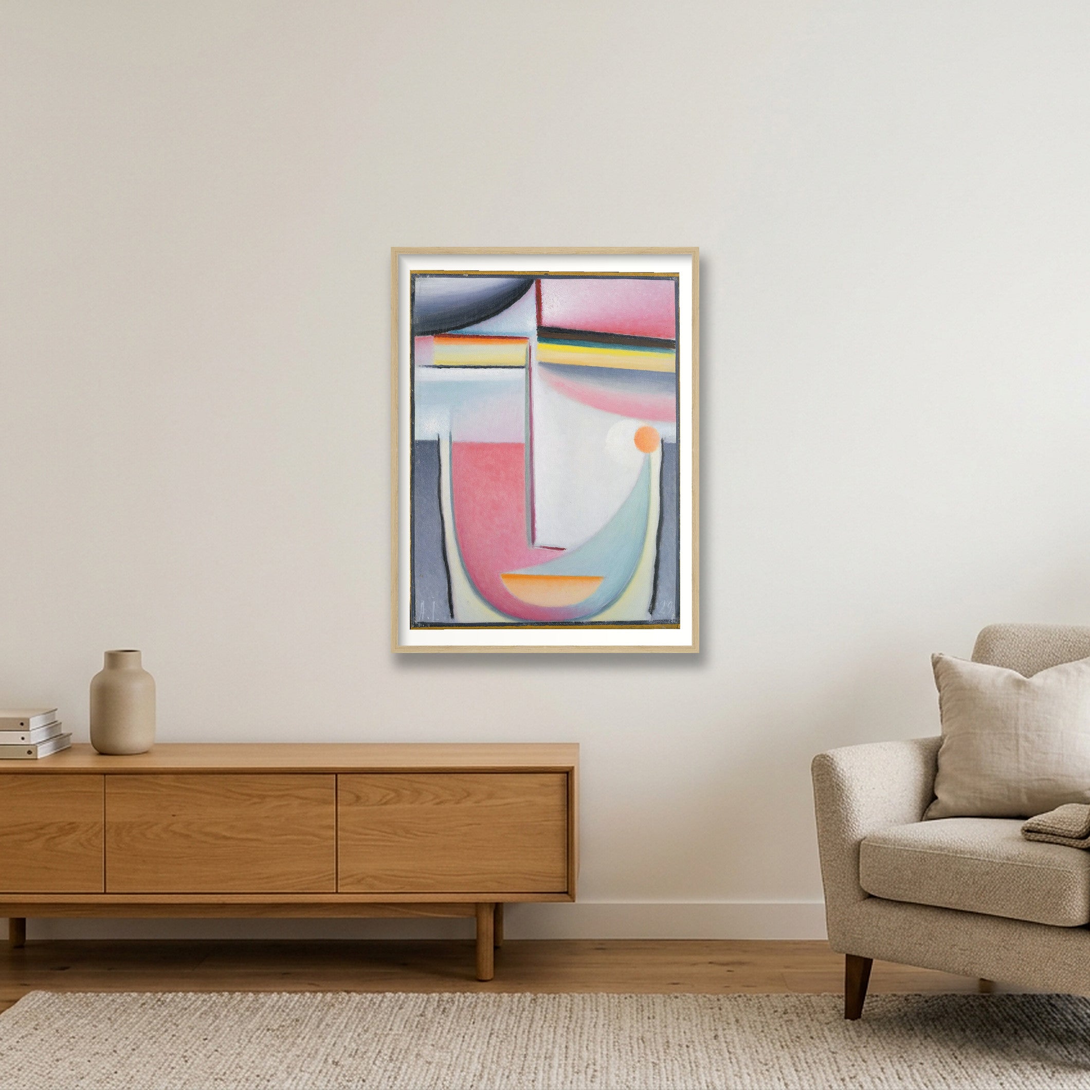 Alexej von Jawlensky: Abstract Head: Symphony in Pink, 1929 — 60×80cm, 24×31" Oak Frame