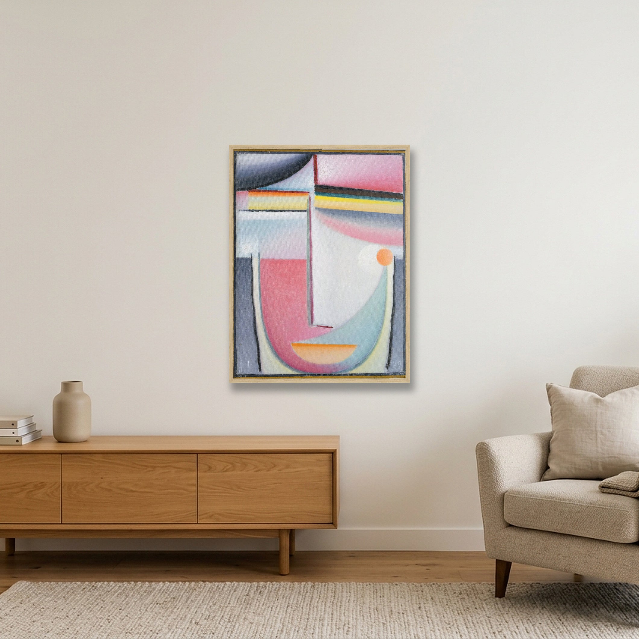 Alexej von Jawlensky: Abstract Head: Symphony in Pink, 1929 — 60×80cm, 24×31" Oak Frame