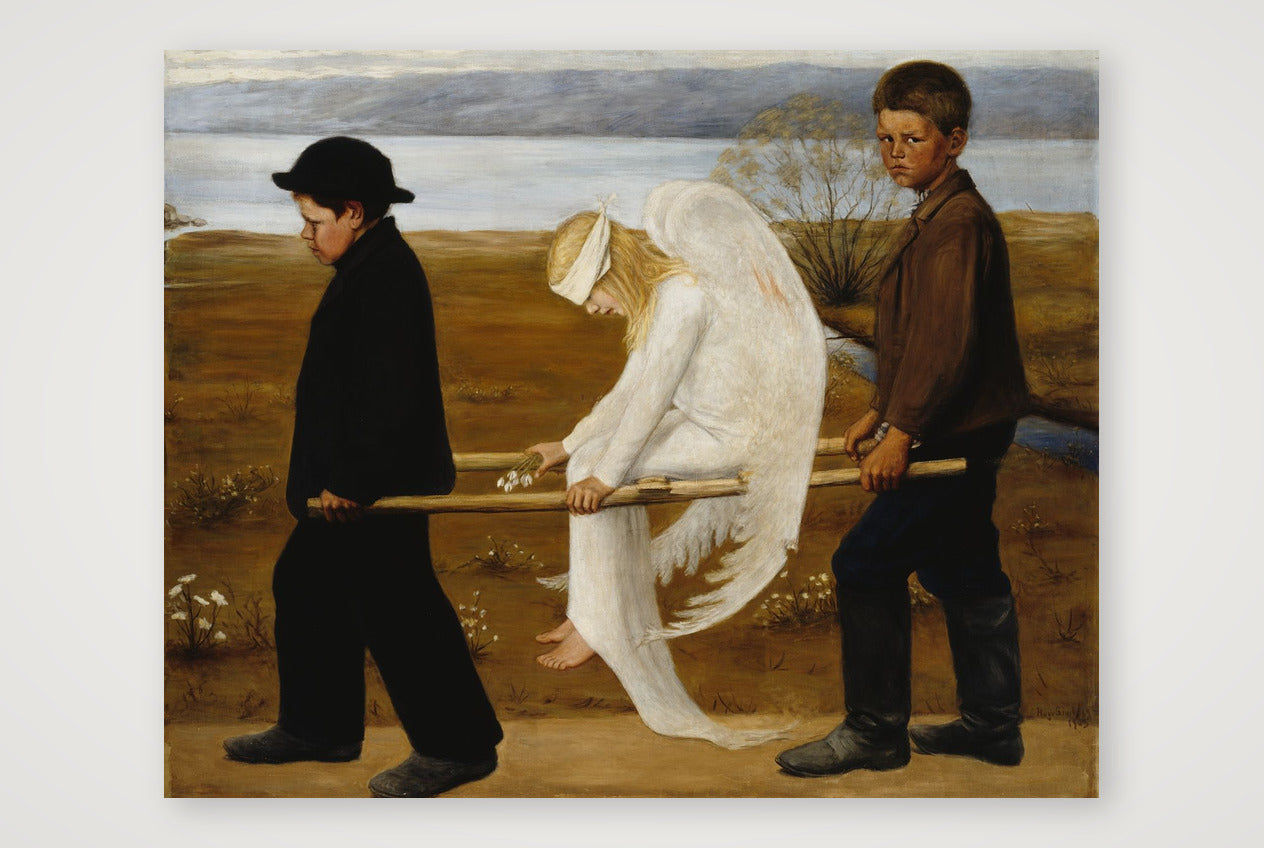 Hugo Simberg: Der verwundete Engel, 1903 — 50×40cm, 20×16" Print only