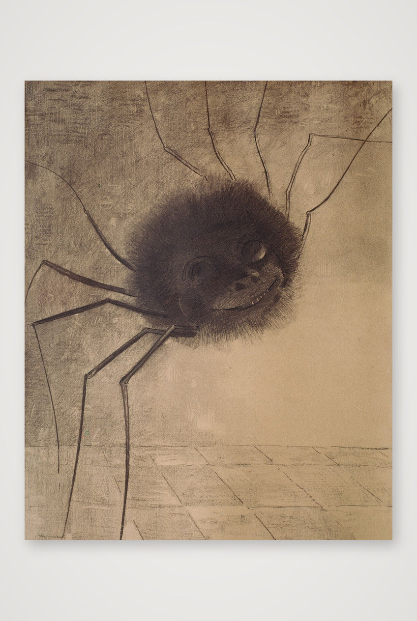 Odilon Redon: Die lächelnde Spinne, 1881 — 40×50cm, 16×20" Print only