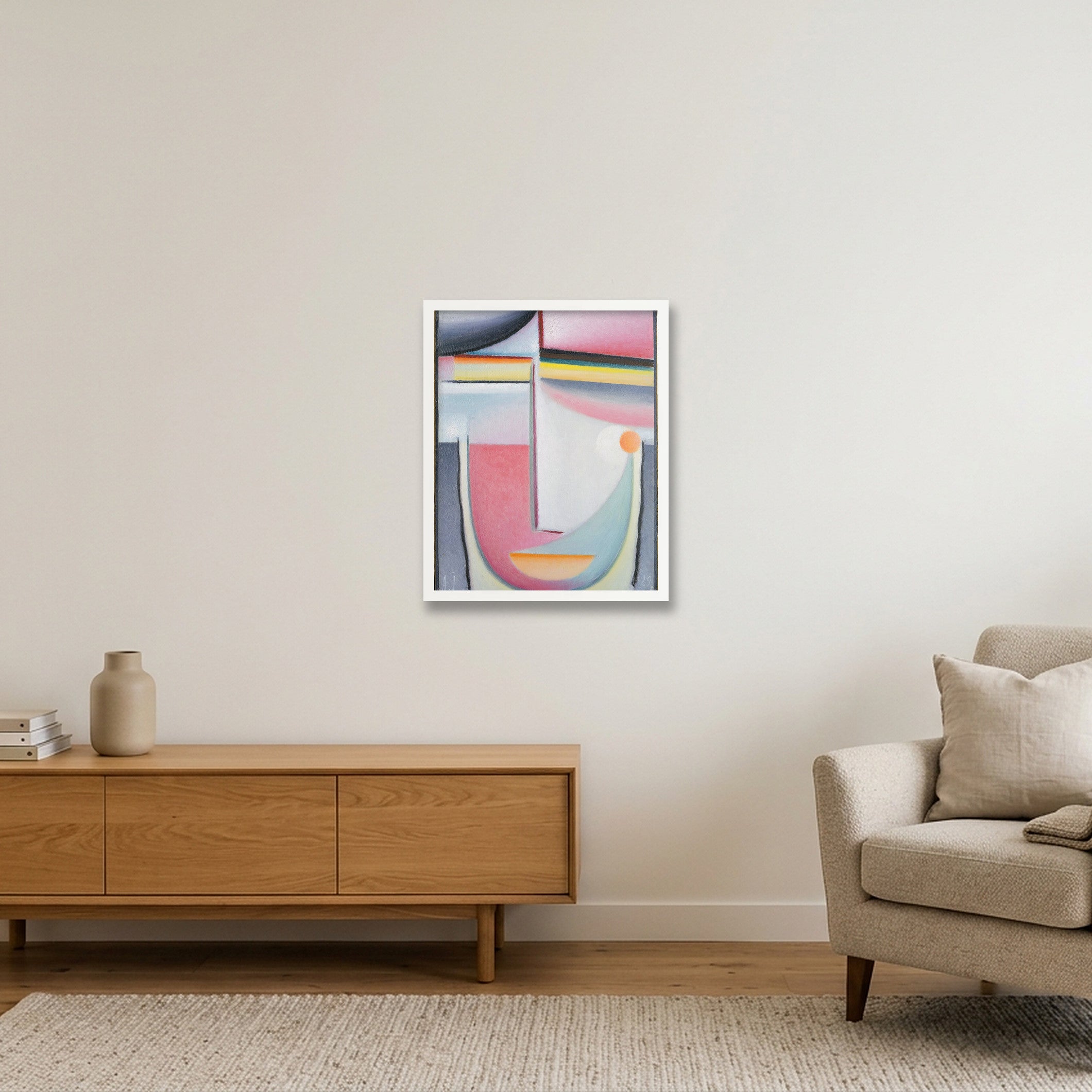 Alexej von Jawlensky: Abstract Head: Symphony in Pink, 1929 — 40×50cm, 16×20" White Frame