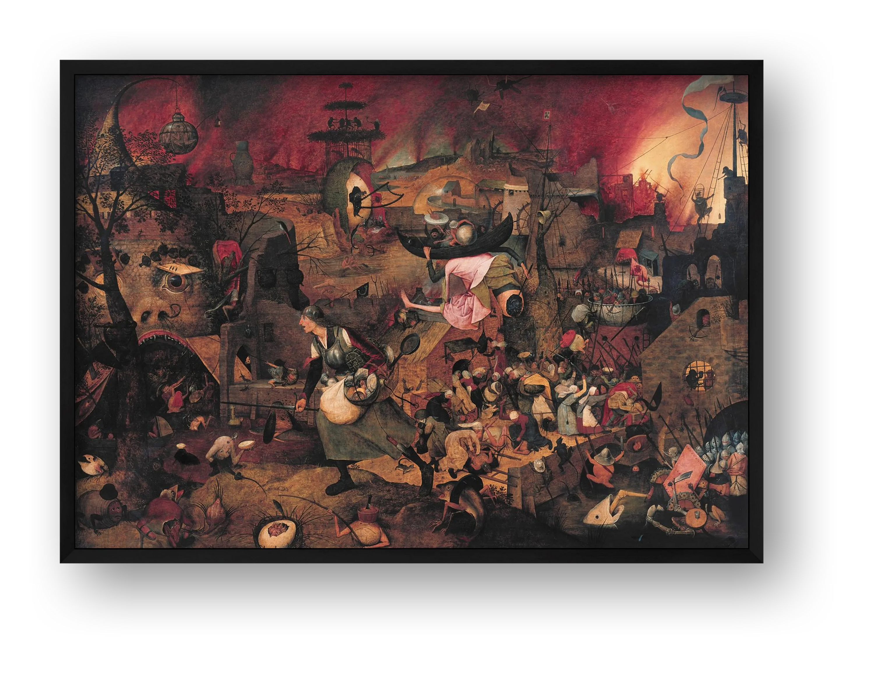  Pieter Bruegel: Die Tolle Grete, 1562 — framed