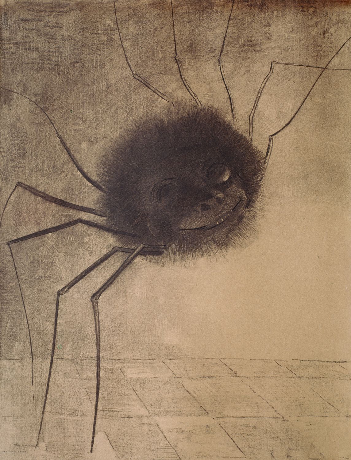 Odilon Redon: Die lächelnde Spinne, 1881