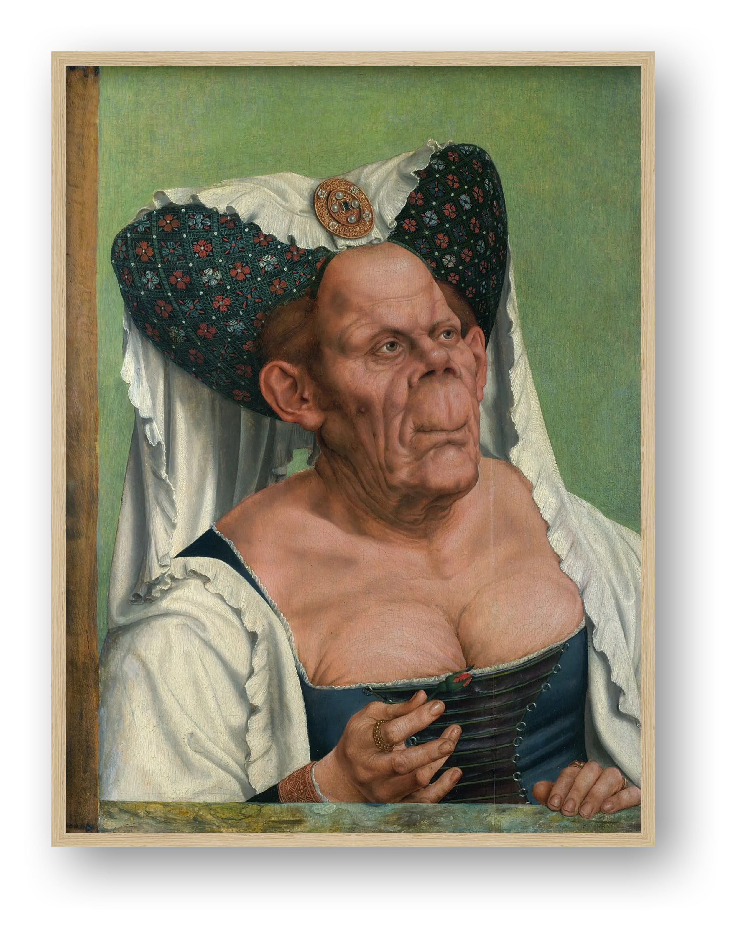 Quinten Matsys: Eine groteske alte Frau, 1513 — framed