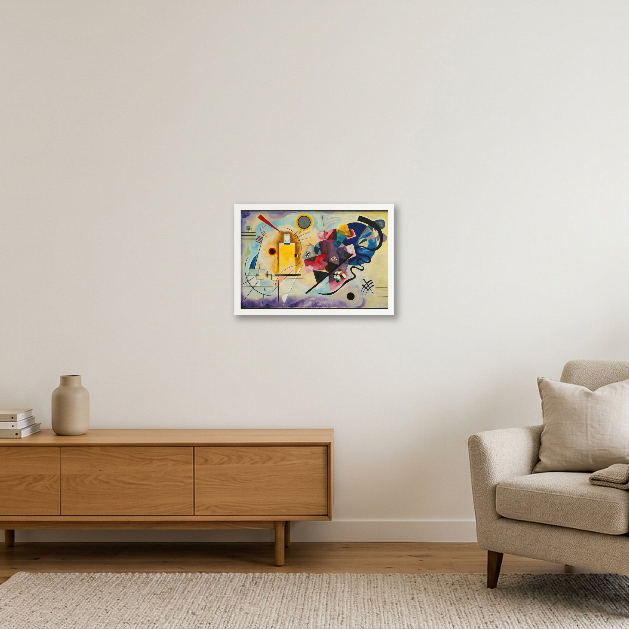 Vassily Kandinsky: Gelb-Rot-Blau, 1925 — 45×30cm, 18×12" White Frame